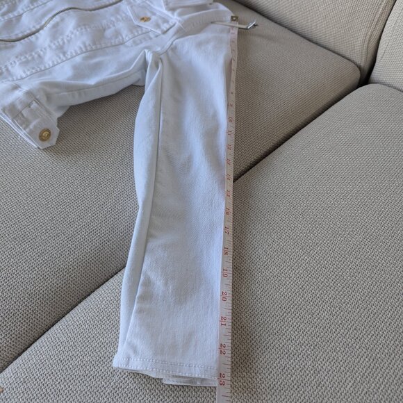 White Cropped Lightweight Cotton Jacket, S - Picture 10 of 14